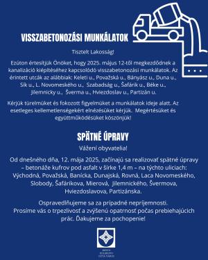 Visszabetonozási munkálatok